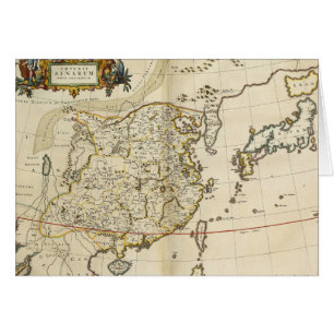 Mapa del vintage de China el   1662