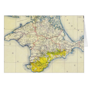 Mapa del vintage de Crimea (1922)