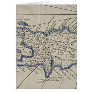 Mapa del vintage de la República Dominicana (1750)