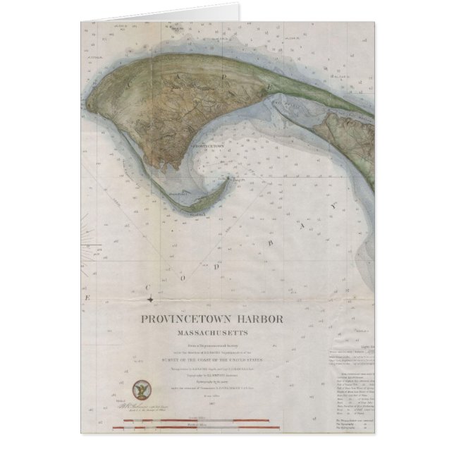 Mapa del vintage de Provincetown (Frente)