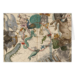 Mapa del vintage de South Pole
