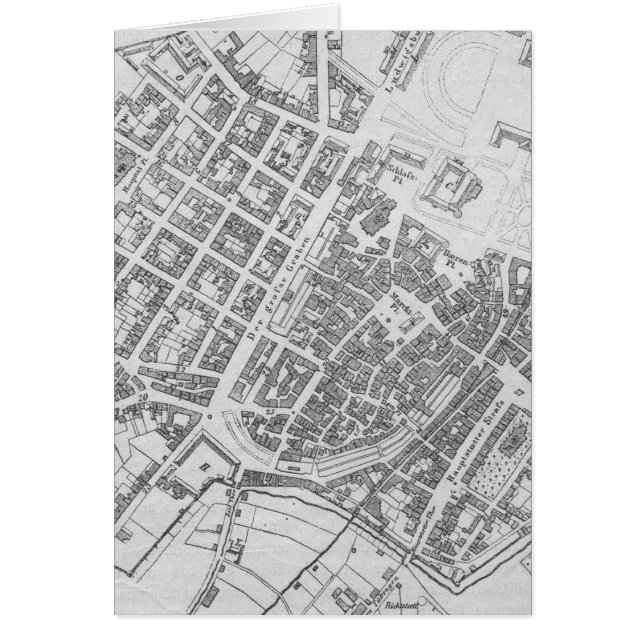 Mapa del vintage de Stuttgart Alemania (1794) (Frente)