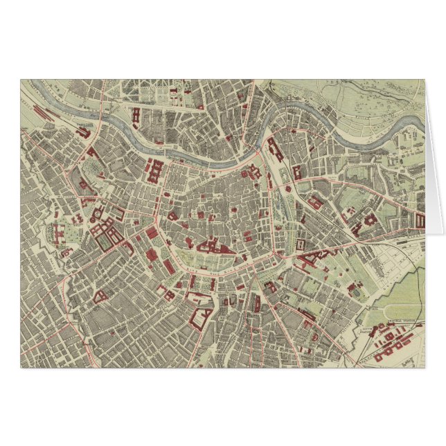 Mapa del vintage de Viena Austria (1883) (Anverso (Horizontal))