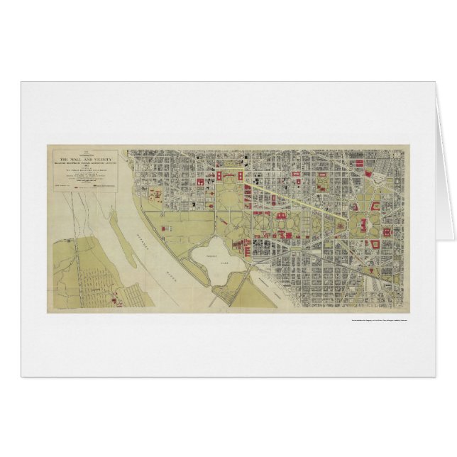 Mapa del Washington DC y de la alameda 1917 (Anverso (Horizontal))