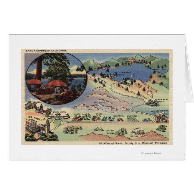 Mapa detallado de LA al lago (Anverso (Horizontal))