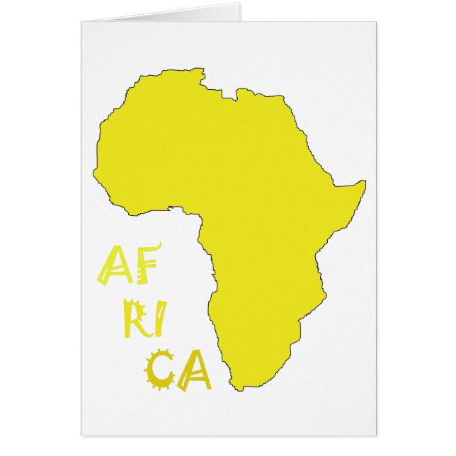 Mapa divertido de África amarillo (Frente)