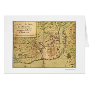 Mapa dominicano 1805 de Santo Domingo