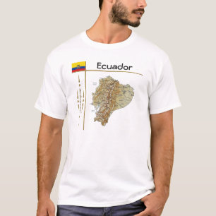 Mapa ecuatoriano + bandera + título camiseta