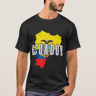 Mapa ecuatoriano Orgullo por camiseta con bandera