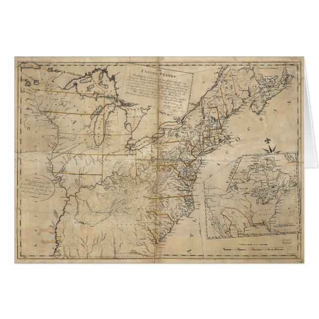 MAPA: EE.UU., 1783 (Anverso (Horizontal))