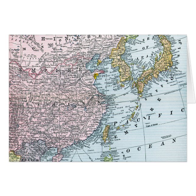 MAPA: EL ESTE DE ASIA, 1907 (Anverso (Horizontal))