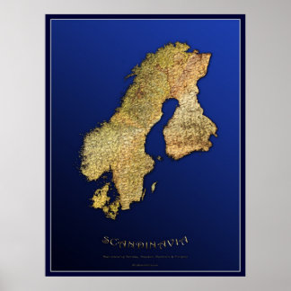 MAPA ESCÁNDINO Poster de Arte I
