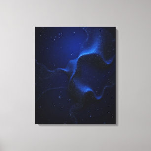 Mapa Estelar de la Nebulosa Azul Celeste en Lienzo
