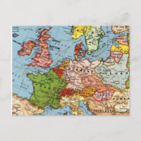 Mapa Europa Francia Escocia Irlanda más postal