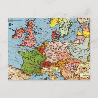 Mapa Europa Francia Escocia Irlanda más postal