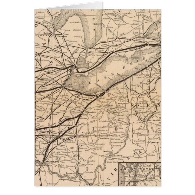 Mapa Ferrocarril Central y del Río Hudson (Frente)