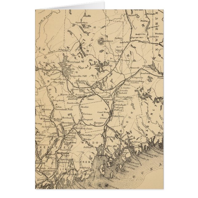 Mapa ferroviario de Maine (Frente)