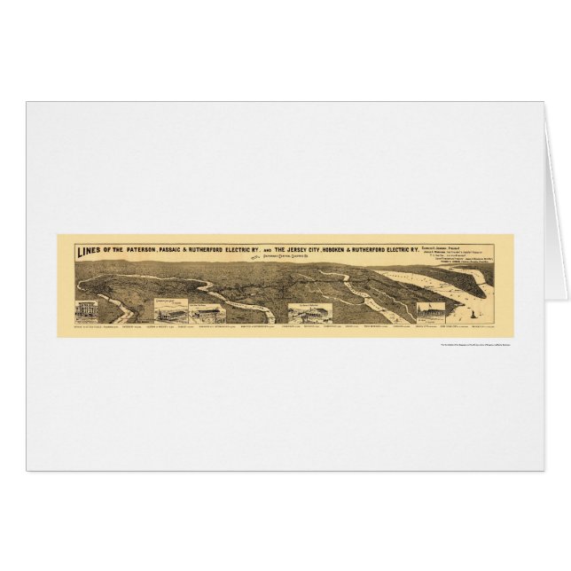 Mapa ferroviario eléctrico 1894 del ferrocarril (Anverso (Horizontal))
