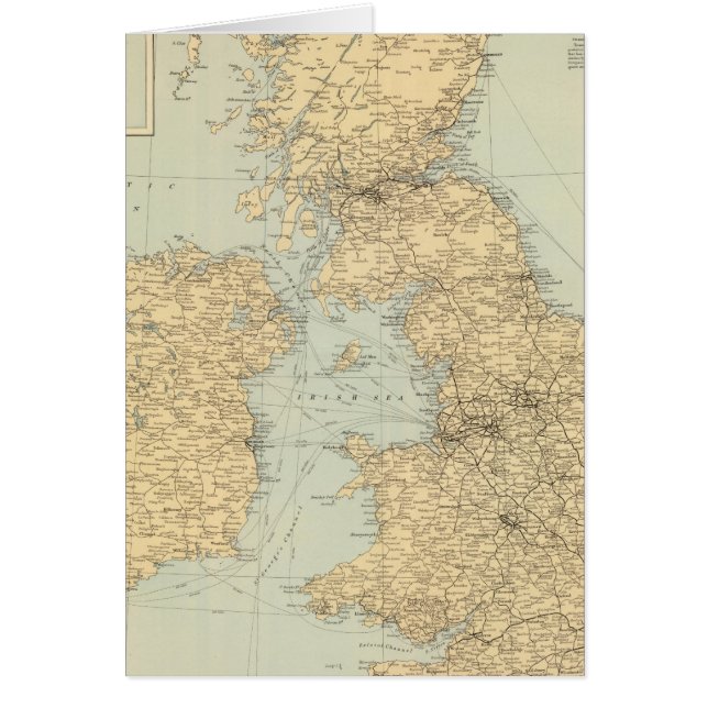 Mapa ferroviario, Islas Británicas (Frente)