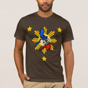 mapa filipino con la camiseta de 3 estrellas