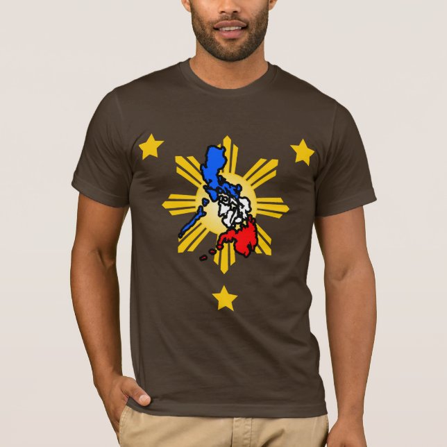 mapa filipino con la camiseta de 3 estrellas (Anverso)