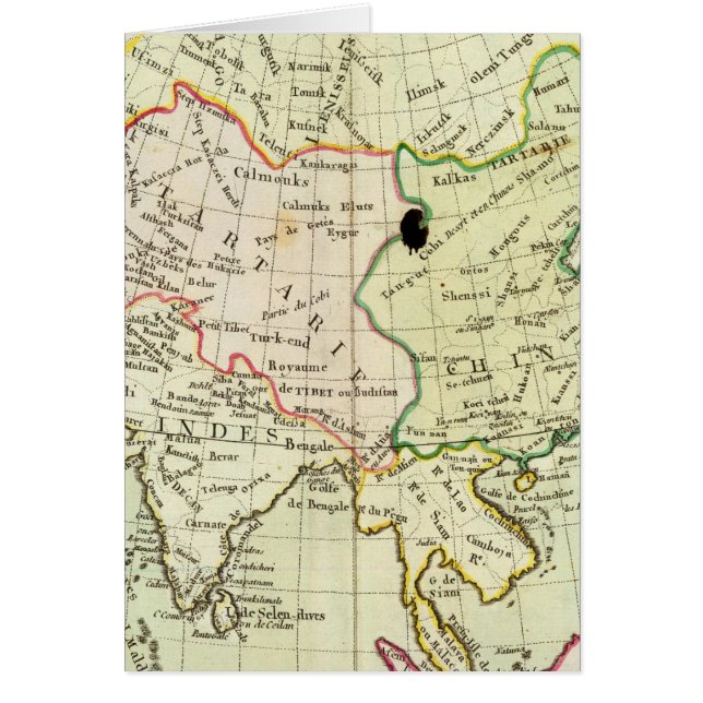 Mapa físico de Asia (Frente)