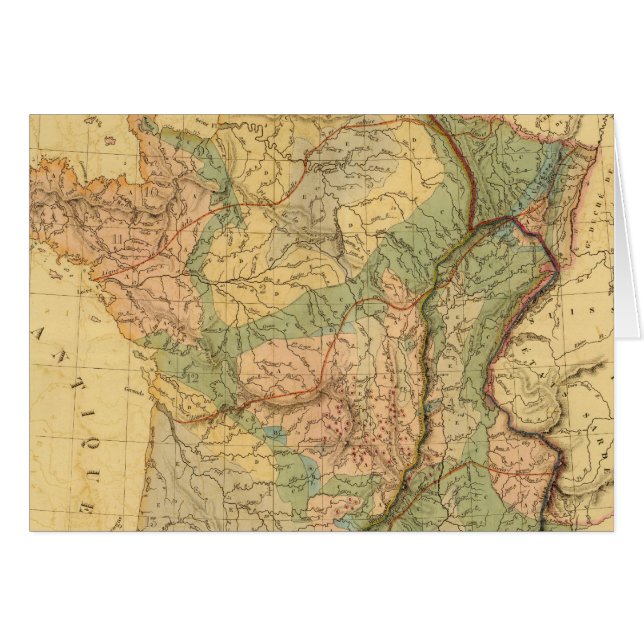 Mapa físico y mineralógico de Francia (Anverso (Horizontal))