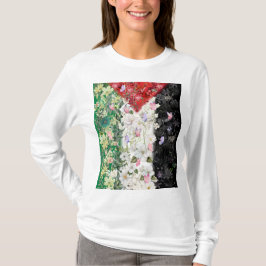 Mapa floral de Palestina - Camiseta del Mapa de Pa