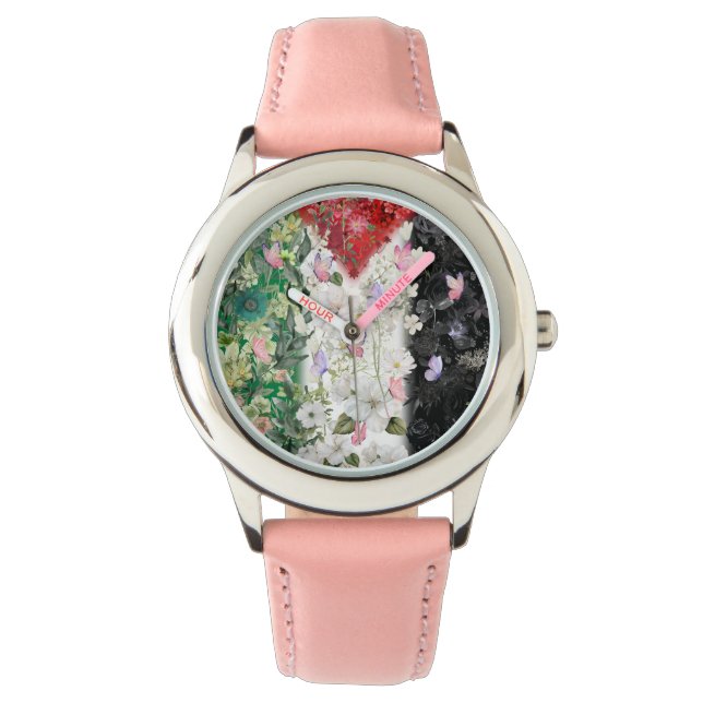 Mapa floral del reloj de mano palestino más lindo (Anverso)