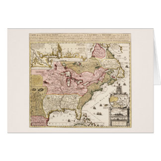 Mapa francés medieval de Quebec/Nouvelle-France Am