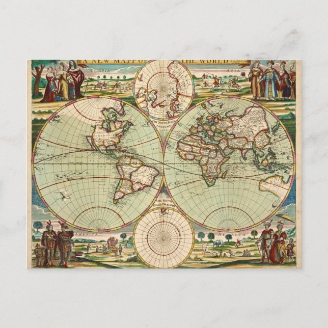 Mapa general de la vieja antigüedad de la postal m (Anverso)