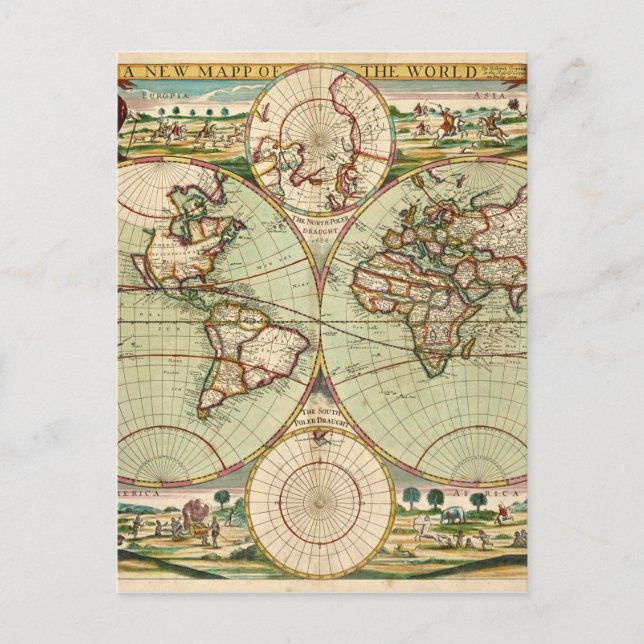 Mapa general de la vieja antigüedad de la postal m (Anverso)