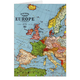 Mapa general del siglo XX de la Vieja Europa