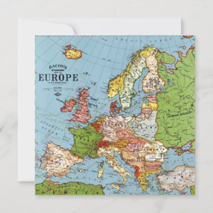 Mapa general del siglo XX de la Vieja Europa