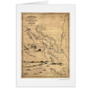 Mapa geográfico 1855 de Nicaragua