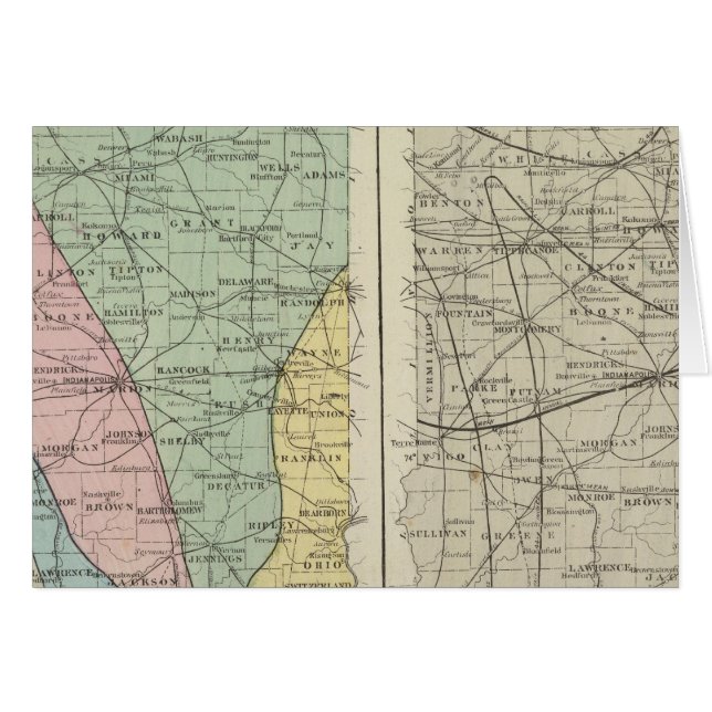 Mapa geológico de Indiana (Anverso (Horizontal))
