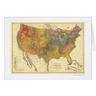 Mapa geológico de los E.E.U.U. 1872