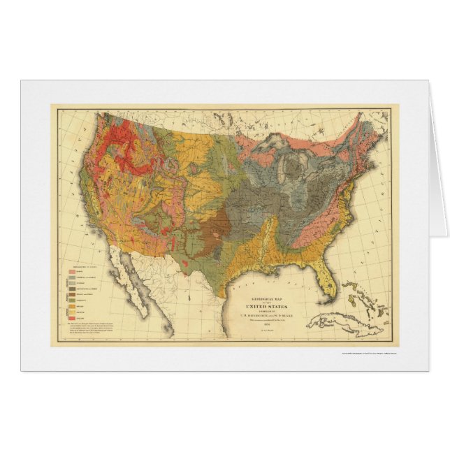 Mapa geológico de los E.E.U.U. 1872 (Anverso (Horizontal))