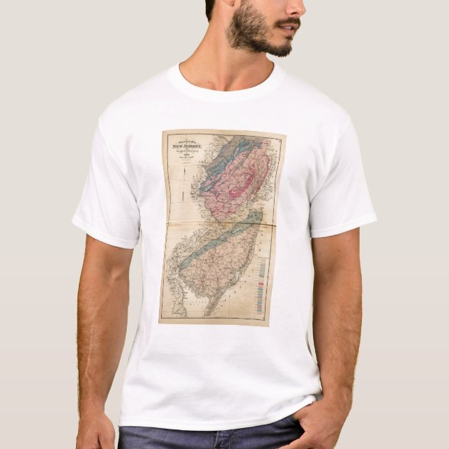 Mapa geológico de New Jersey (Anverso)