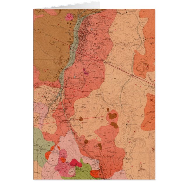 Mapa geológico del distrito de Washoe (Frente)