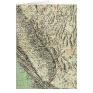 Mapa geomórfico, California, Nevada
