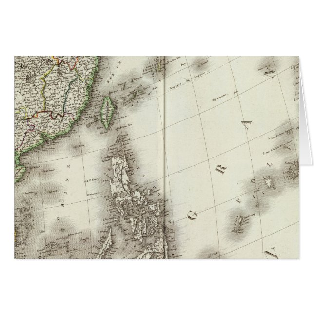 Mapa grabado de China (Anverso (Horizontal))