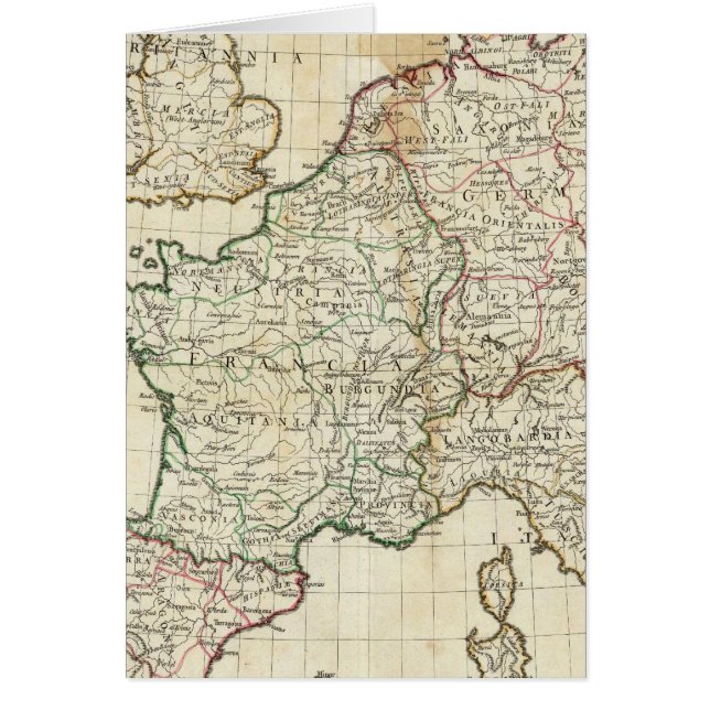 Mapa grabado de Europa (Frente)