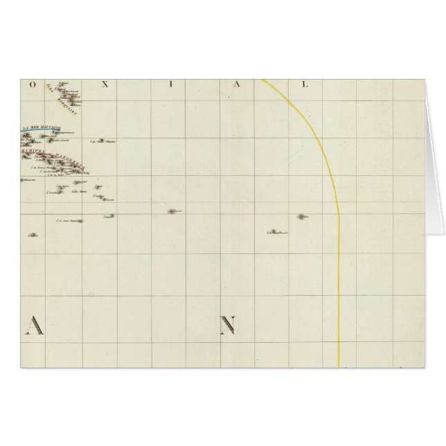 Mapa grabado del Océano Pacífico (Anverso (Horizontal))