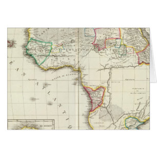 Mapa grabado en África con 2 mapas de entrada