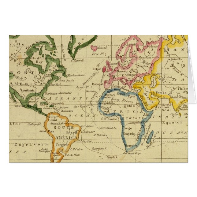 Mapa grabado en el mundo (Anverso (Horizontal))