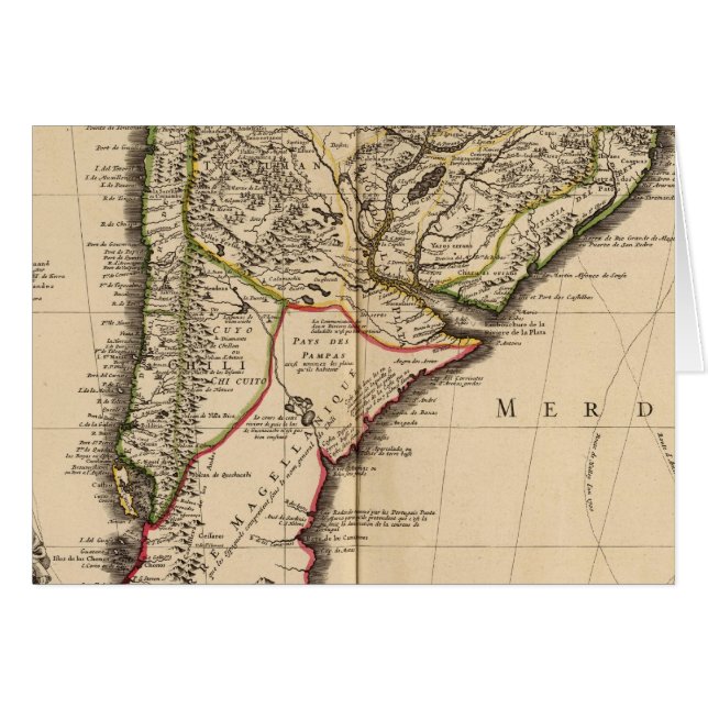 Mapa grabado sudamericano (Anverso (Horizontal))