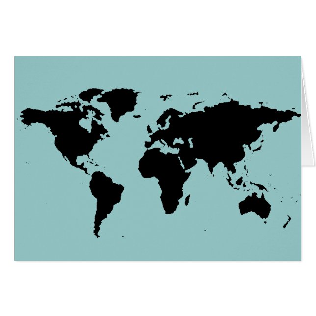 mapa gráfico negro mundial (Anverso (Horizontal))