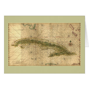 Mapa histórico 1639 de Cuba de Joan Vinckeboons