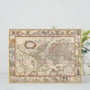 Mapa histórico del mundo medieval (por Willem Blae